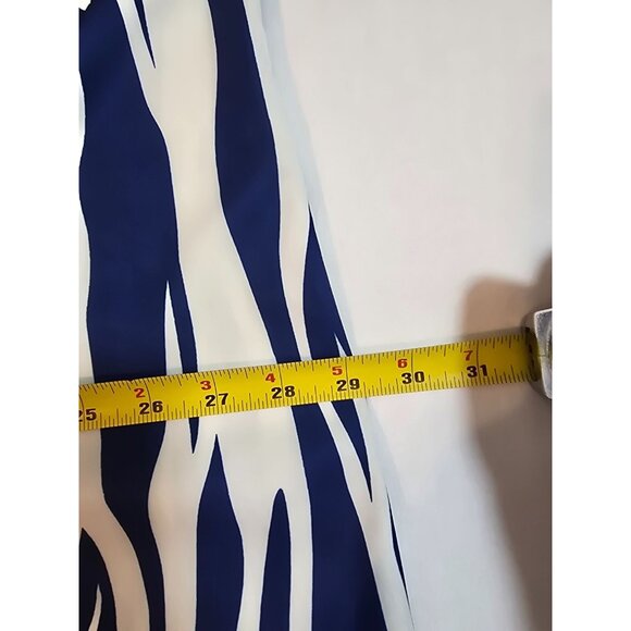 Womens Blue and White lightweight Sleeveless dress size 5XL Poly Spandex blend - Picture 10 of 12